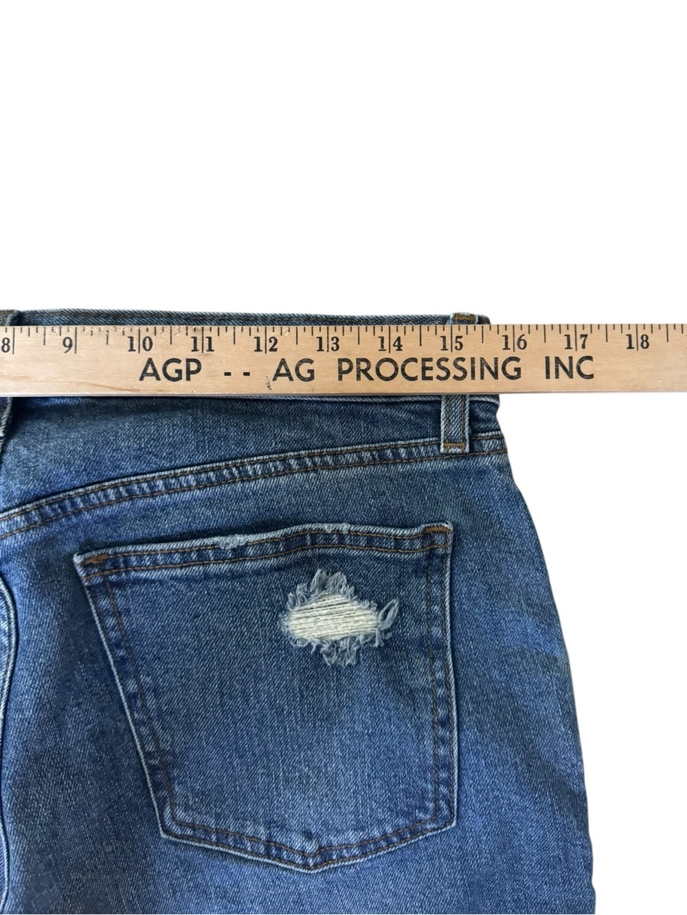 GAP Best Girlfriend Jeans Women’s 28 Medium Wash Distressed Stretch Denim - Picture 5 of 7